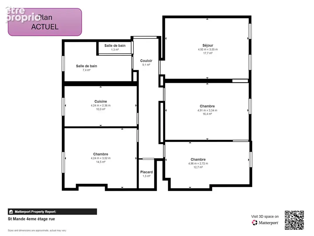 Appt 4P / 3 chambres - Très bon état - St Mande - 92m² environ - photo 14