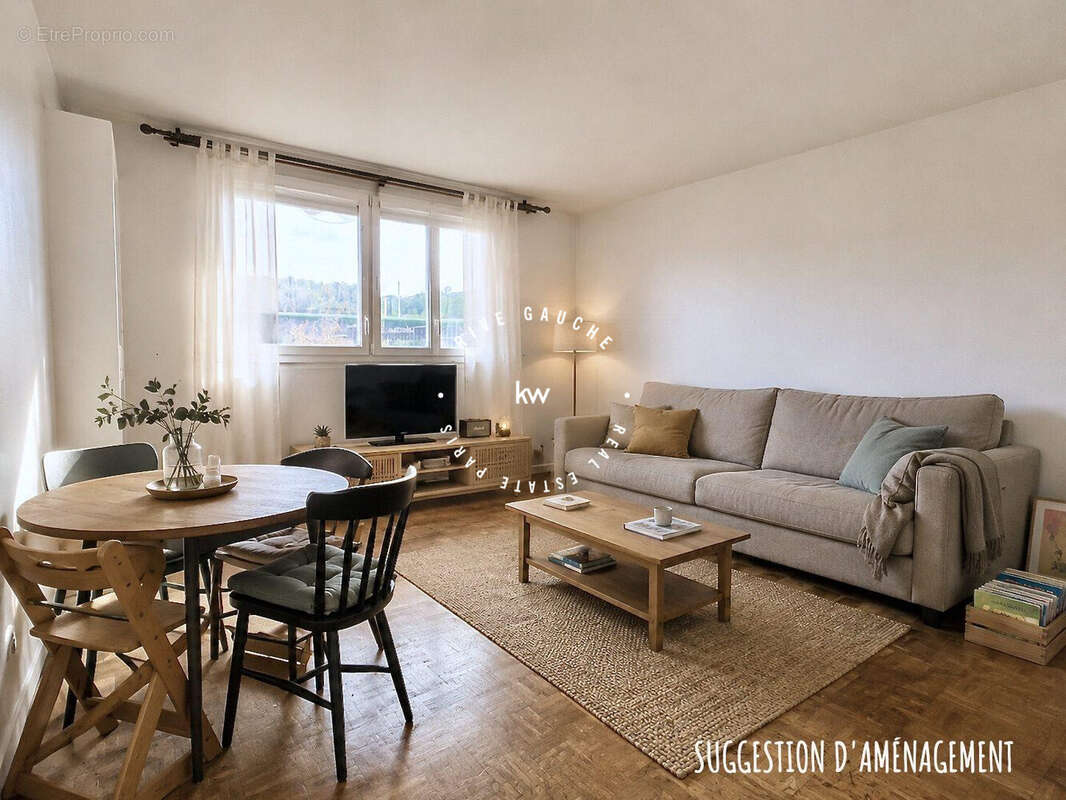 Séjour  aménagé - Appartement à CLAMART