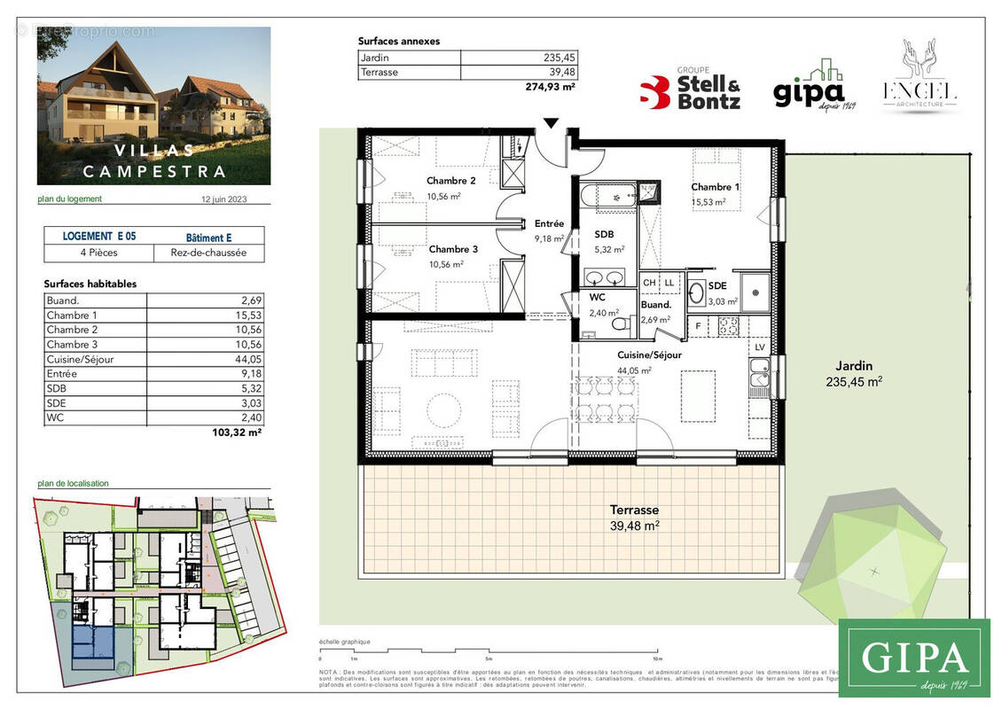 Appartement à BREUSCHWICKERSHEIM