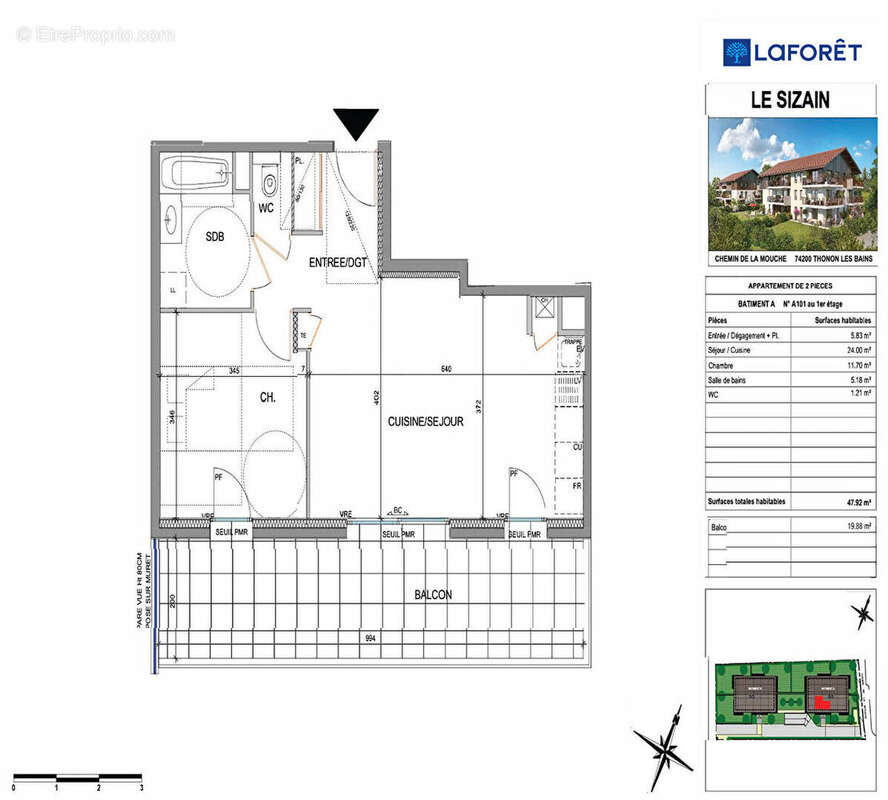 Appartement à THONON-LES-BAINS