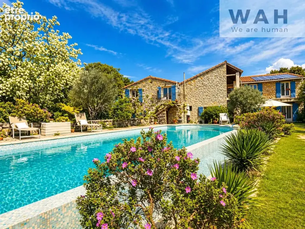 Mas de caractère  (maison + 3 gites) avec piscine et panneau - photo 4