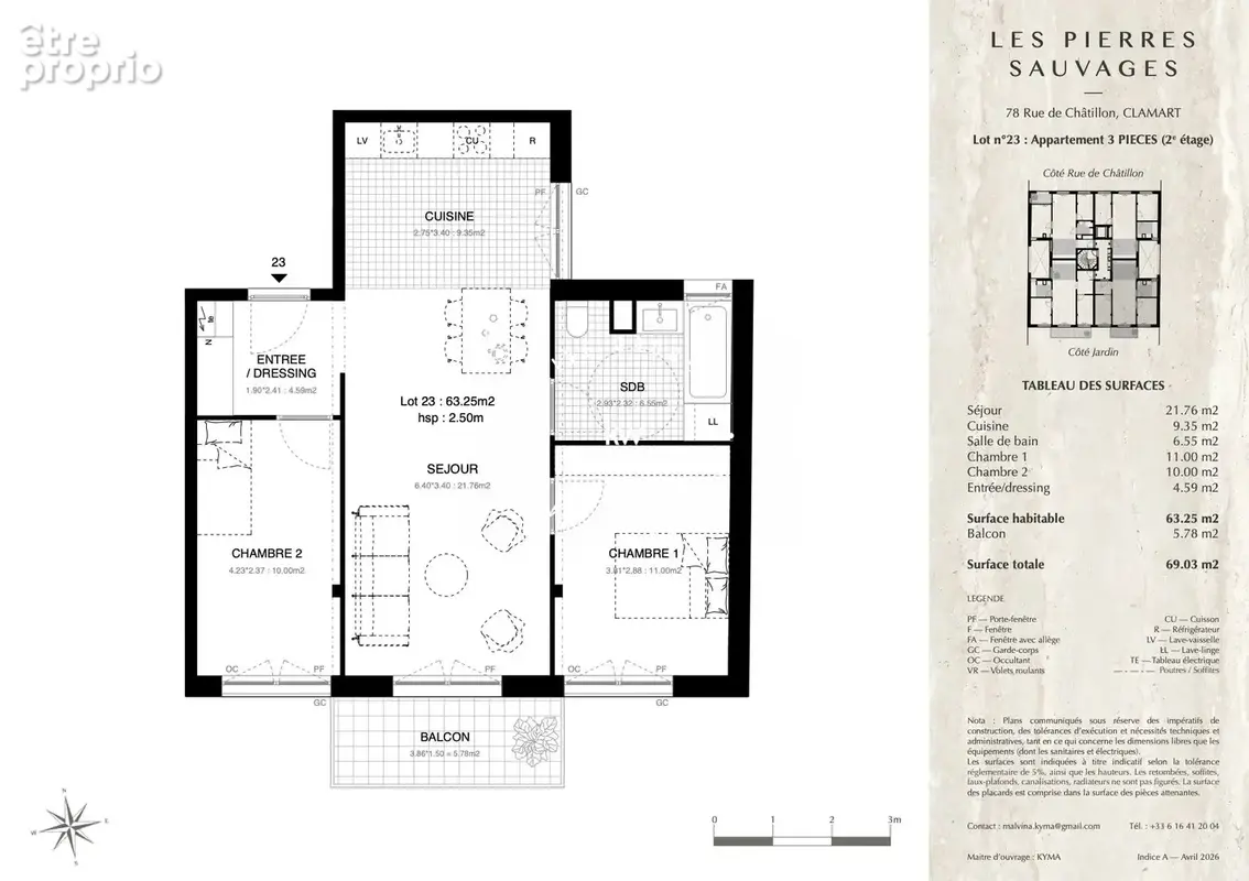 Appartement 3 pièces 63 m² à vendre à Chatillon (92320) - photo 3
