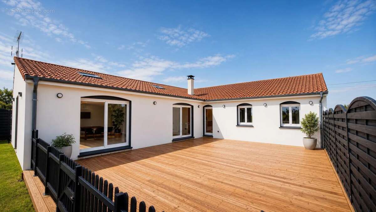 Maison individuelle de 160 m2 f6 de plain pied 4 chambres garage et jardin - photo 3