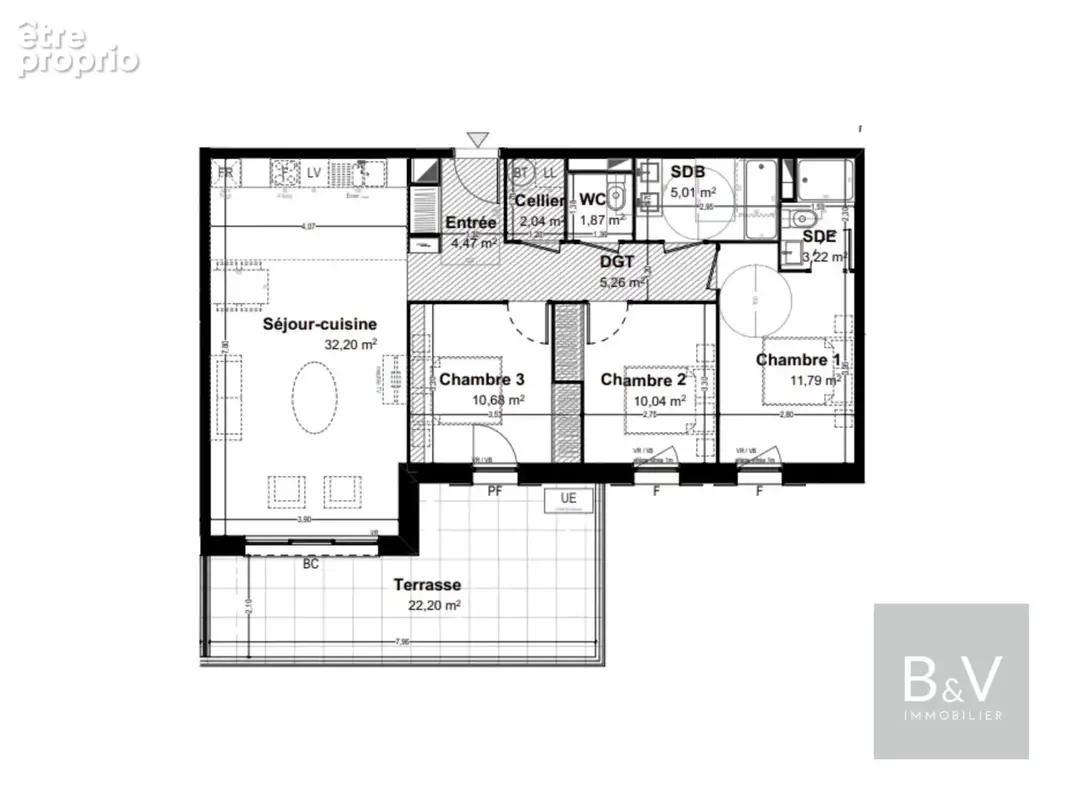 Appartement 4 pièces de 86 m² avec terrasse de 22 m² et vue dégagée - photo 5