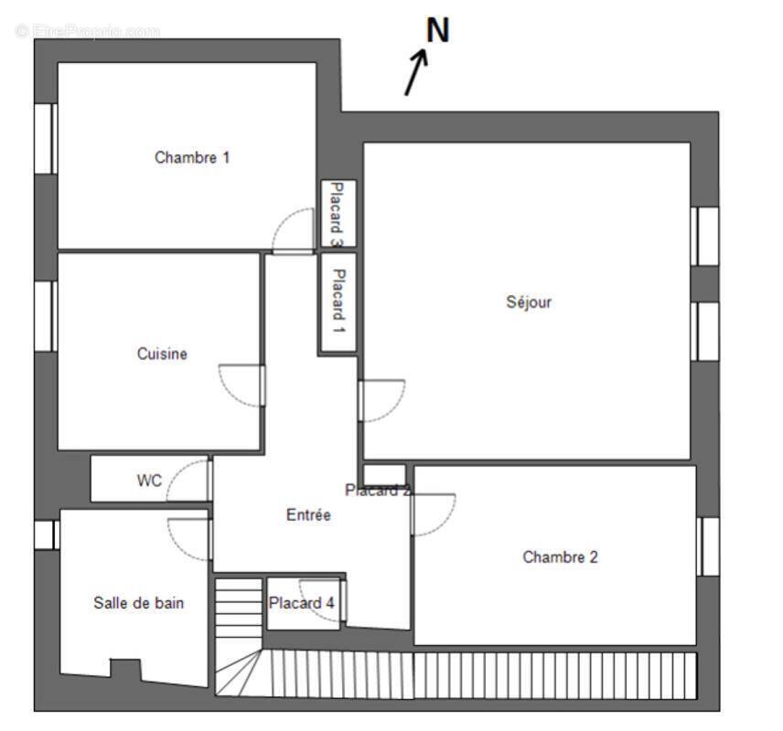 Appartement à CHATEAUNEUF-DU-FAOU