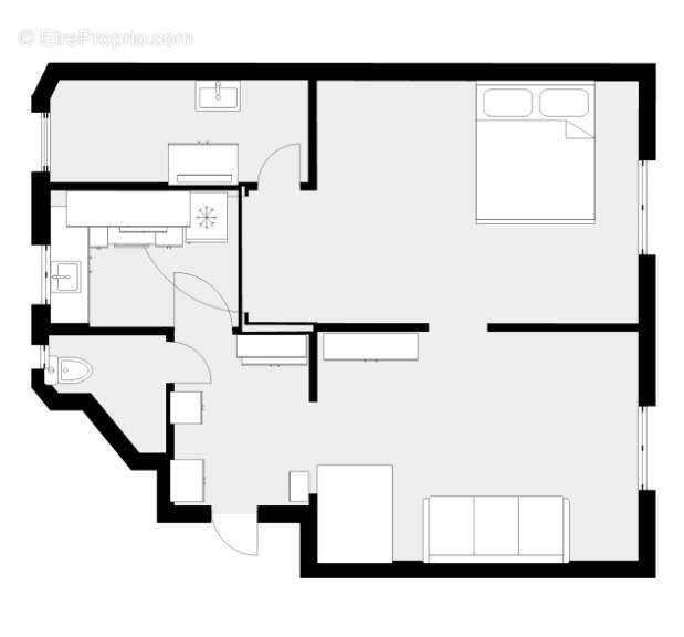 plan  - Appartement à PARIS-18E