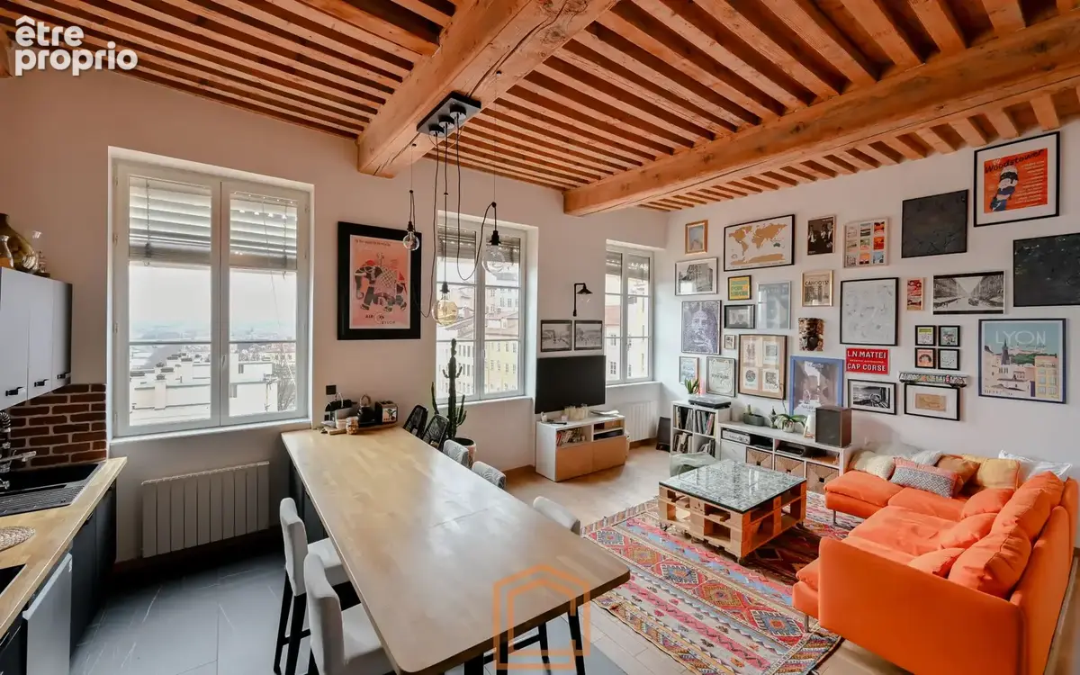 Duplex T3 vue exceptionnelle  - Croix rousse centre - photo 4