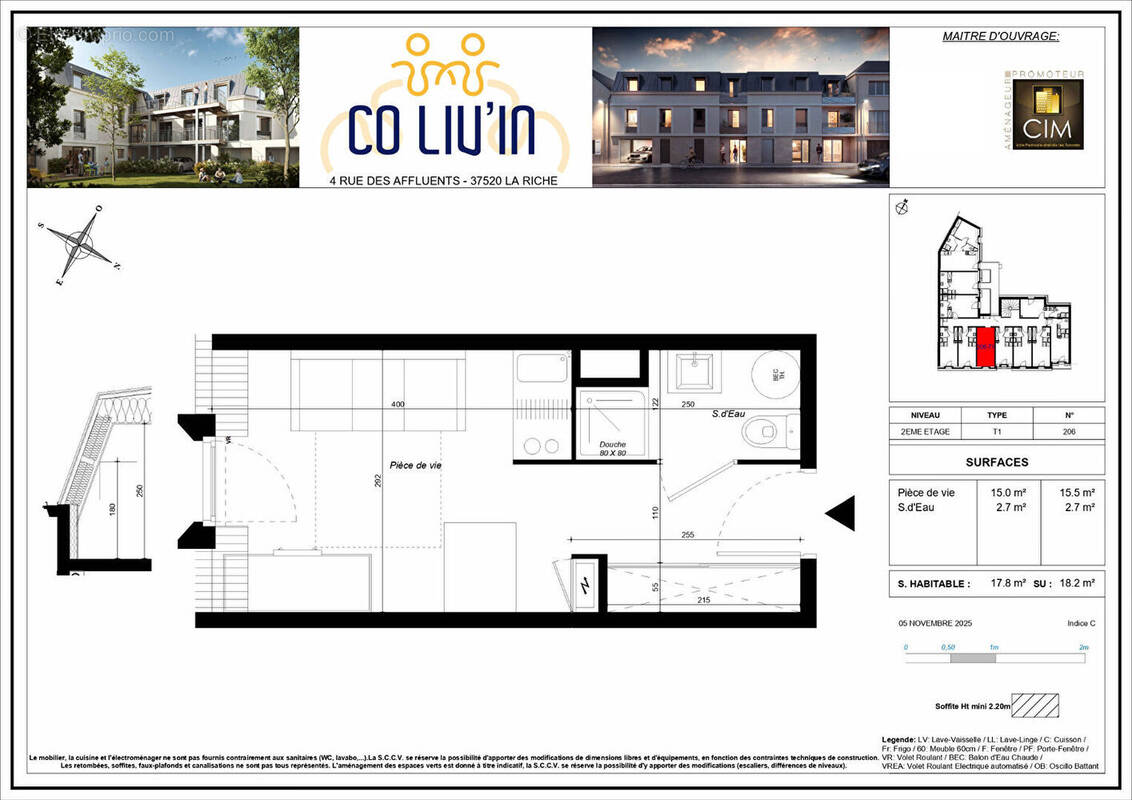 Appartement à LA RICHE