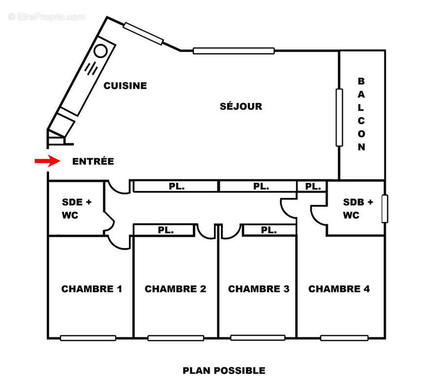Appartement à COURBEVOIE