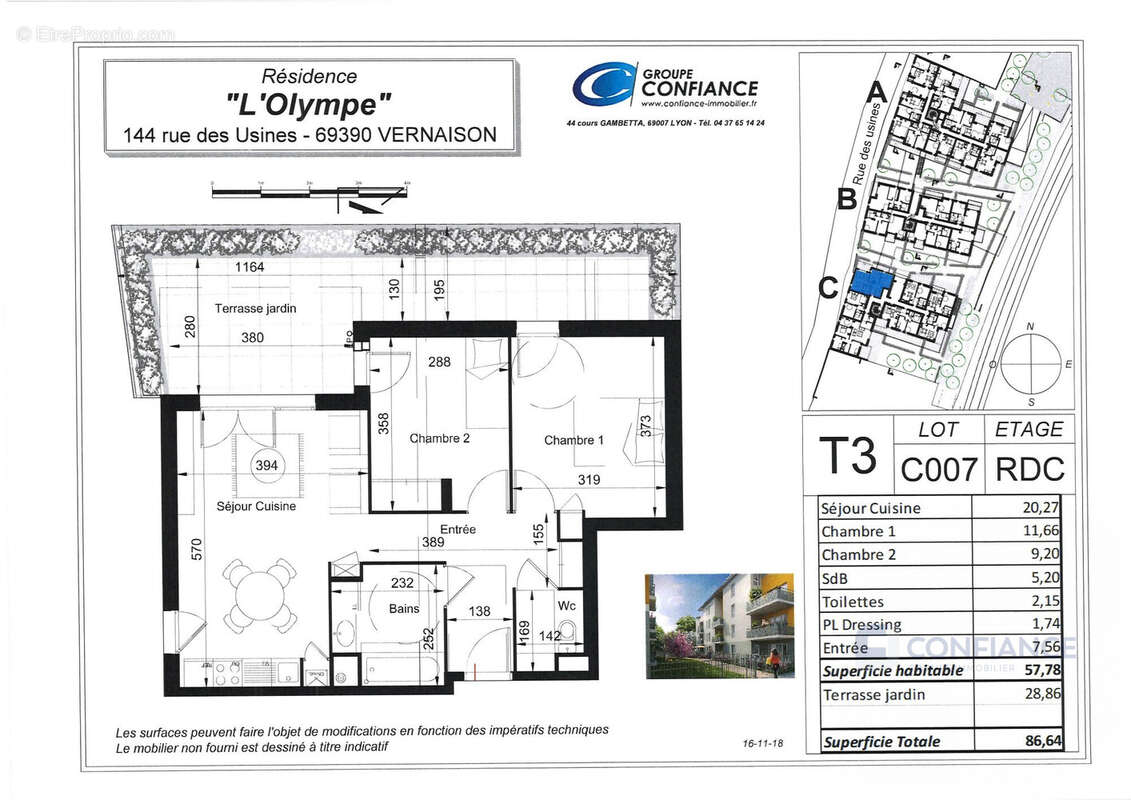 Appartement à VERNAISON