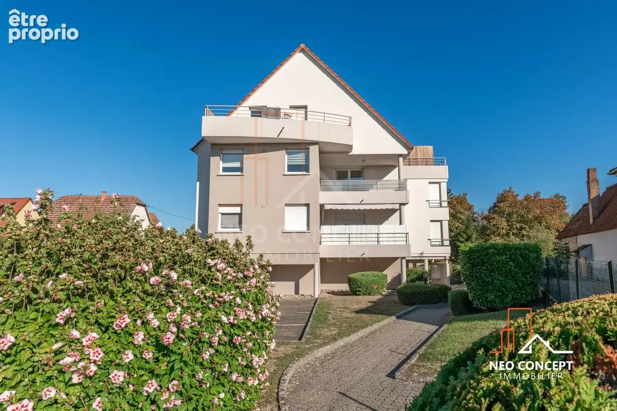 Beau 3/4 pièces de 85 m2 loi carrez avec terrasse, garage, parking et cave sis Kilstett. - photo 28