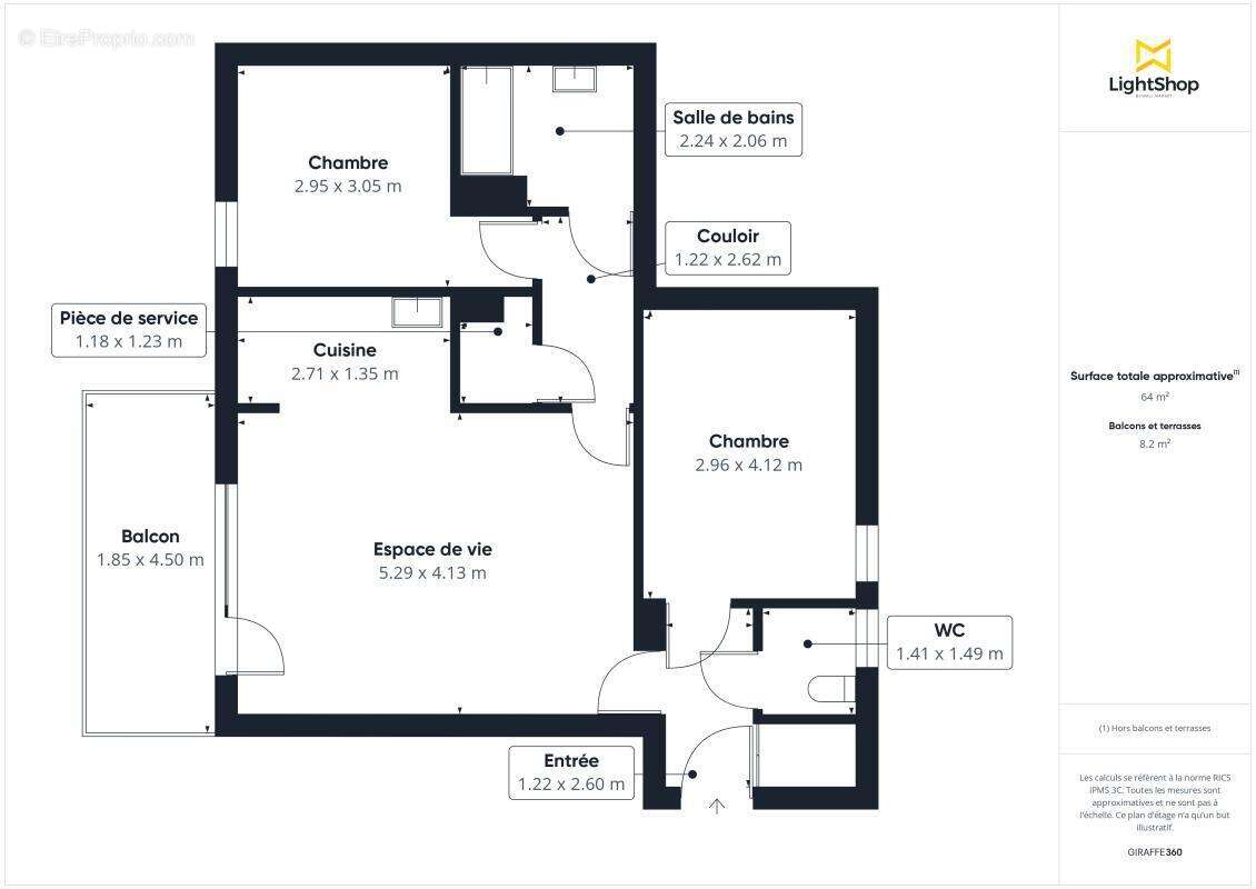 Charmant appartement traversant 3 pièces avec loggia - Rue Vassily Kandinsky, Rezé - photo 18