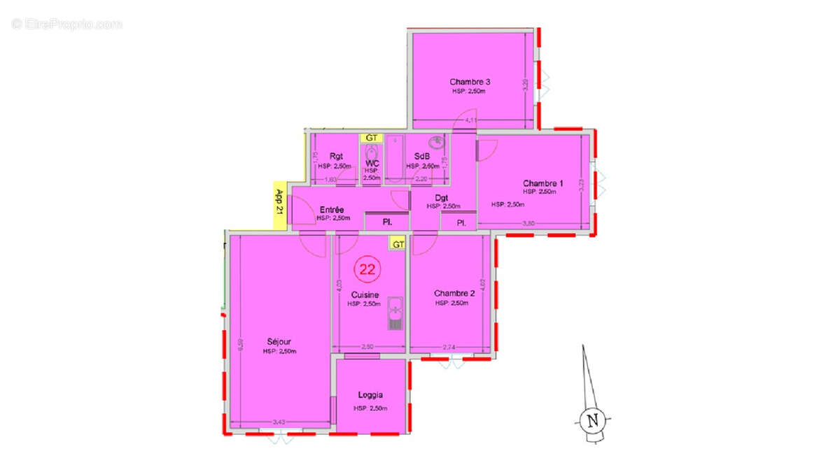 Appartement Begles 4 pièce(s) 87.90 m2 - photo 14