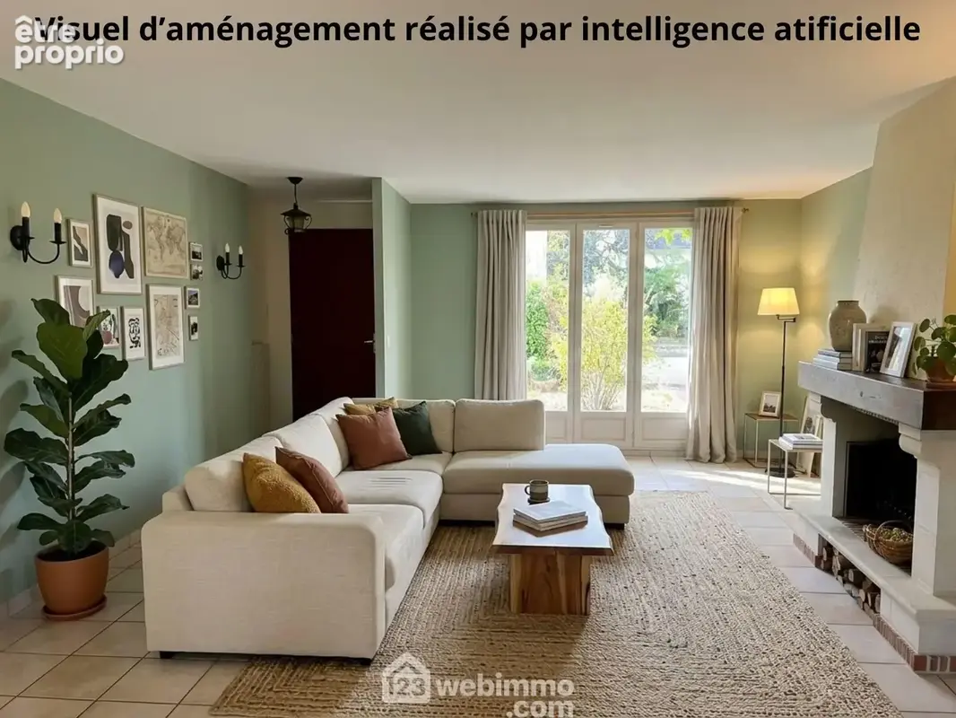 Projection d'aménagement de la pièce générée par l'intelligence artificielle.