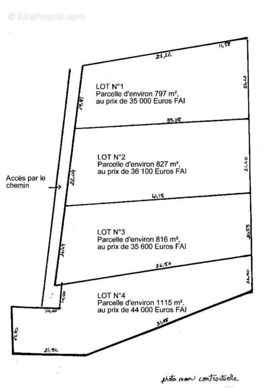 Terrain à LENCLOITRE