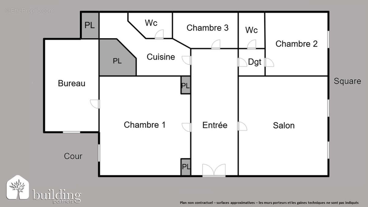 Square du Roule Paris 8ème - Appartement 6 pièces 130,66 m² - photo 2
