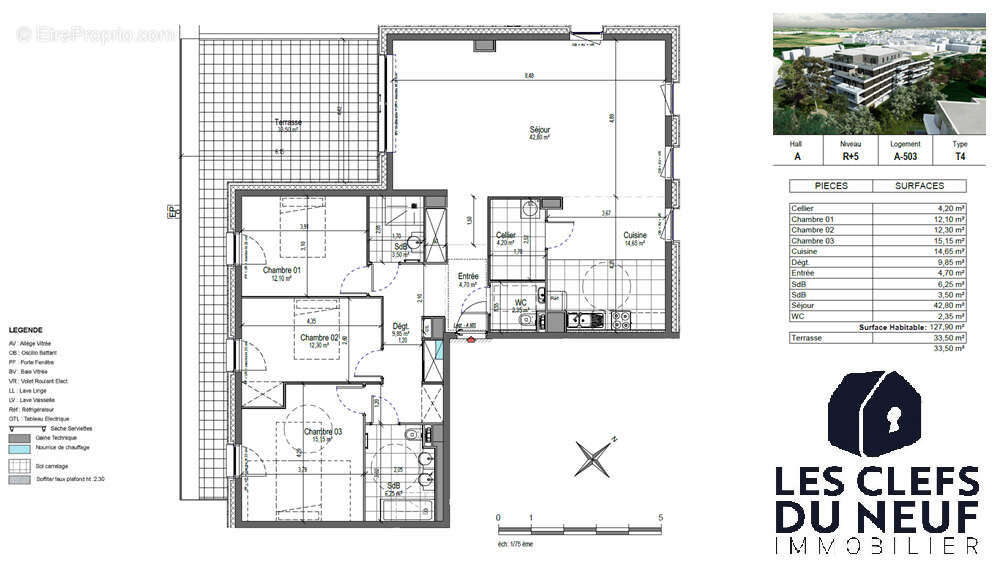 Appartement 4 pièces 128 m2 + terrasse de 34m² ! ARRAS ! - photo 5