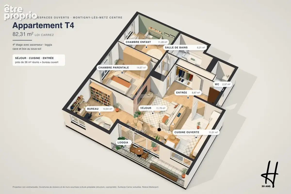Appartement 4 pièces 82 m² à vendre à Montigny-Les-Metz (57950) - photo 8