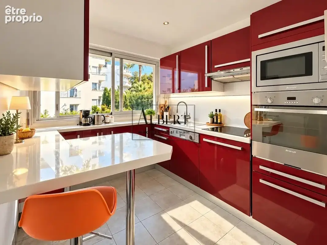 Cannes montfleury – exclu / élégant 3 pièces traversant avec terrasse plein sud, vue sur parc et garage - photo 5