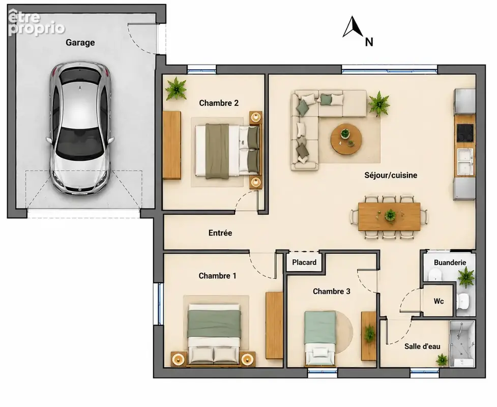 Maison plain pied Buxerolles 80 m2, 4 pièces, 3 chambres, terrasse, garage,terrain clos 260 m2 . - photo 17