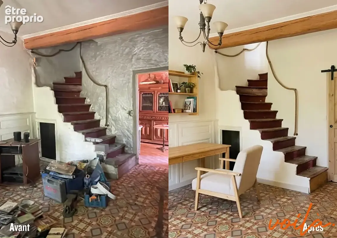 Réf : Arcade 4- CARCASSONNE 20 min SUDEST MAISON en Pierres à renover 145M2 hab-  3 ch - cour intérieure - photo 8