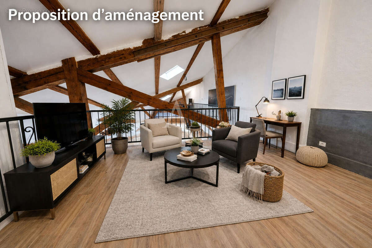 Proche Narbonne à 10 min, Appartement type loft 129m²  2 Chambres+ 1 bureau - photo 3