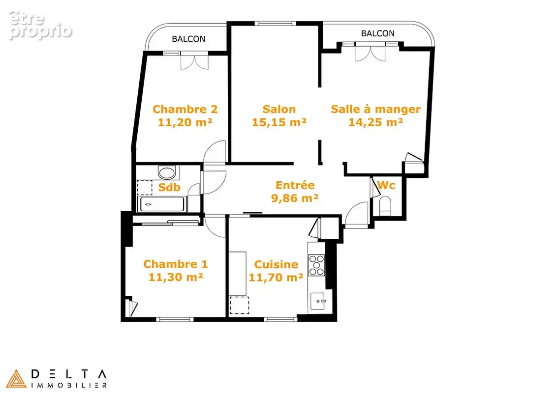 Appartement 78 m2 avec cave et grenier - photo 13