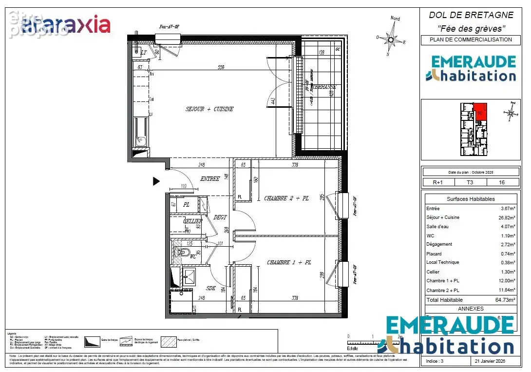 Appartement 3 pièces 65 m² à vendre à Dol-De-Bretagne (35120) - photo 4