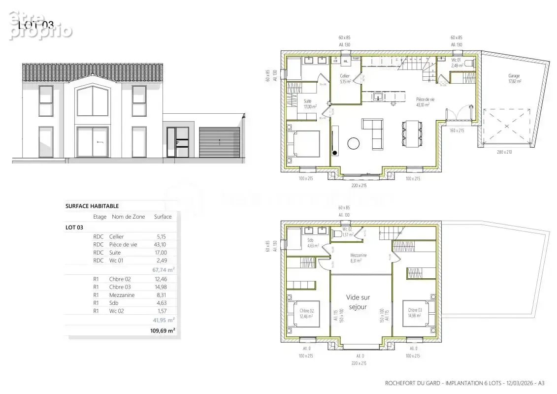 Le Clos Du Moulinas -Projet Immobilier de 5 lots viabilisés - Rochefort Du Gard (30650) - Lot N°2  à vendre 381 M2 , Piscinable  - photo 7