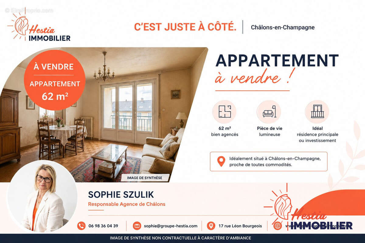 Appartement 62 m² à Chalons-En-Champagne  - photo 2