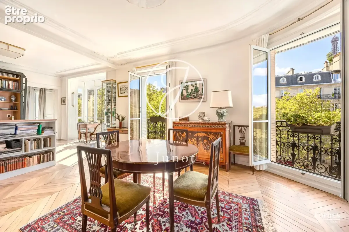 Paris 7e - GROS CAILLOU / BOSQUET - Appartement - 4 pièces - 106,21m² Carrez - 107,47m² au sol - 2 chambres - Vues sur monument - photo 9
