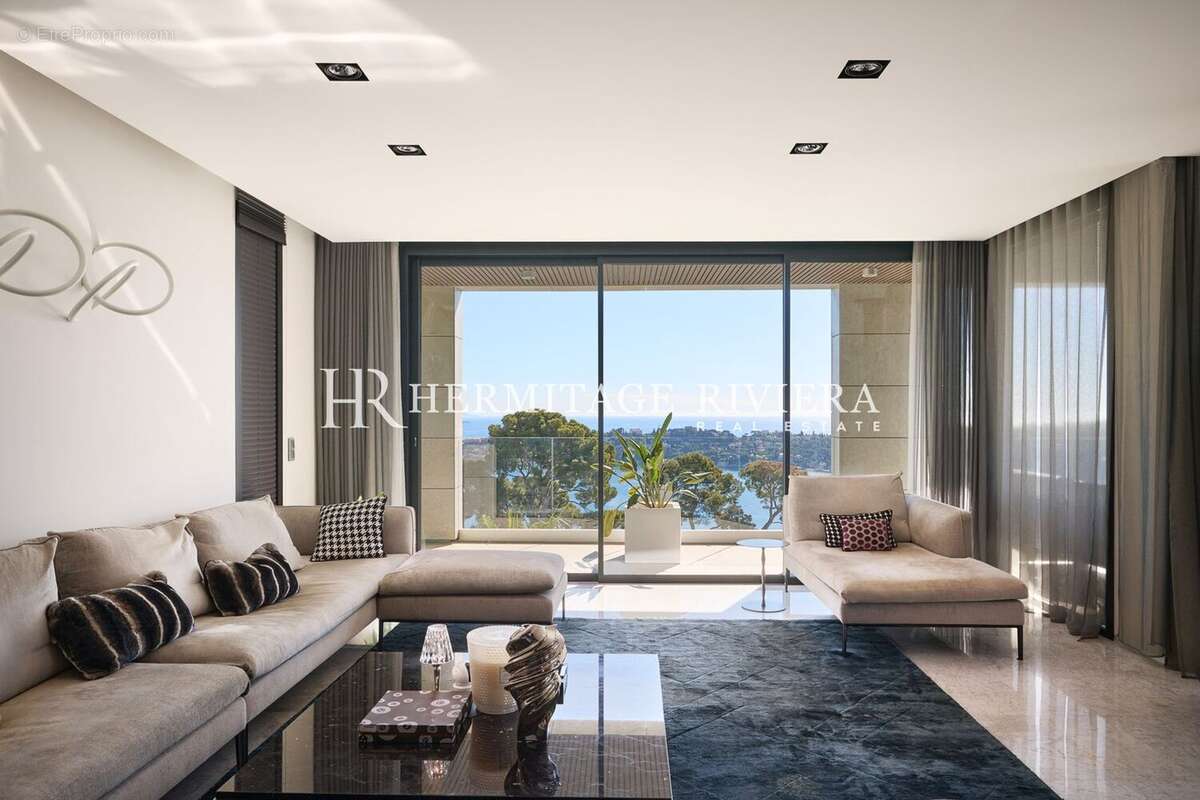 living room of of contemporary villa for sale in Nice