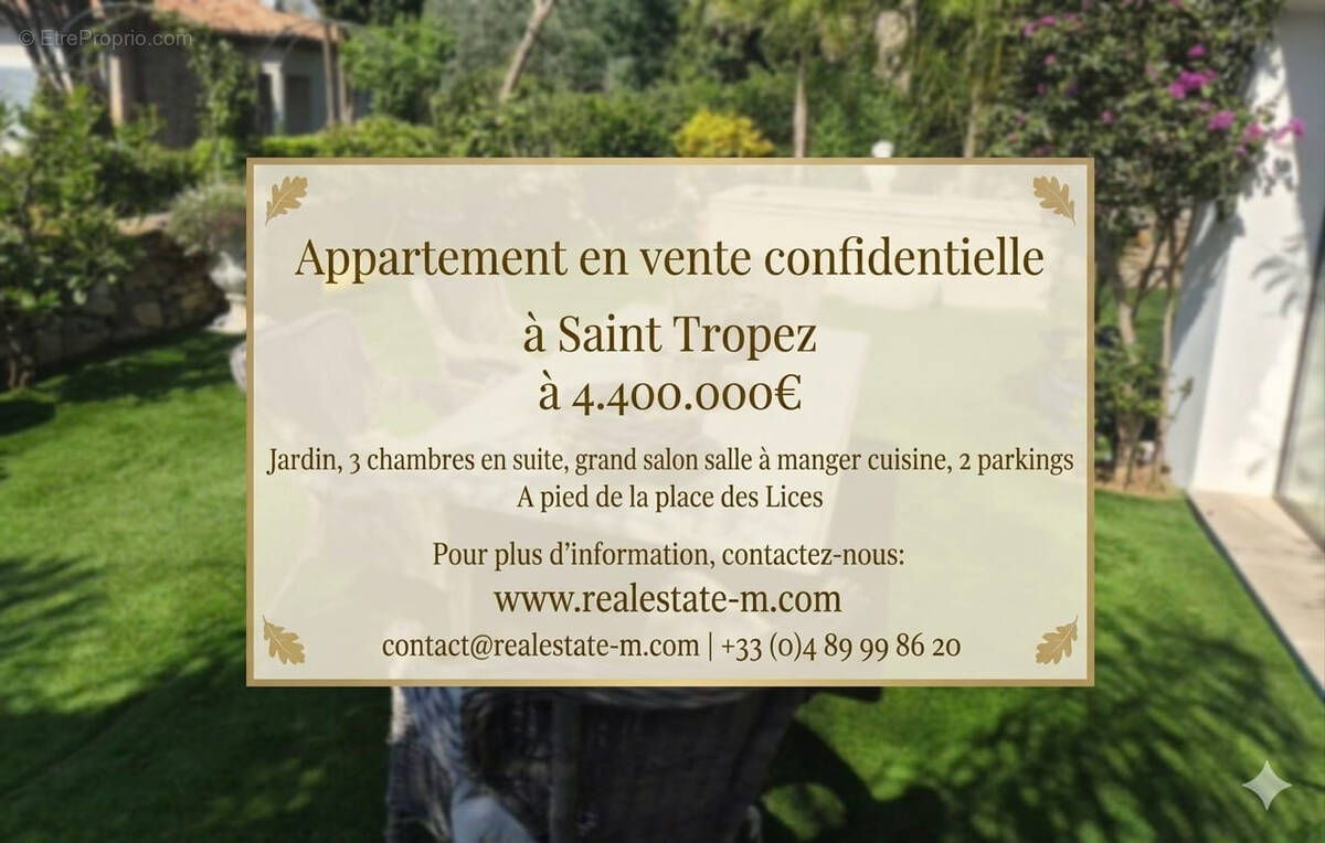 Appartement à SAINT-TROPEZ