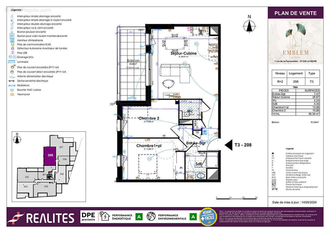 Appartement à LA RICHE