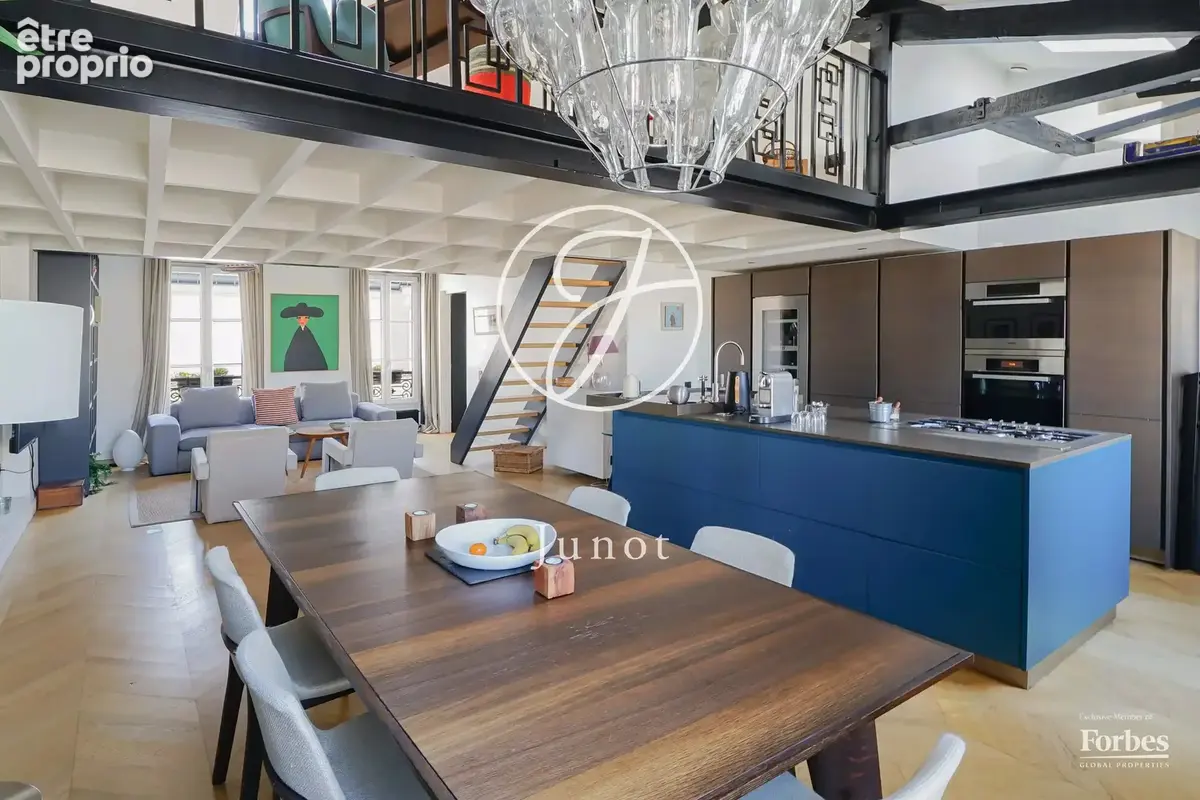 Paris 7e - GROS CAILLOU - Duplex à vendre - 4/5 pièces - 101,31m² Carrez - 131,07m² au sol - 2 chambres - 1 bureau - dernier éta - photo 3