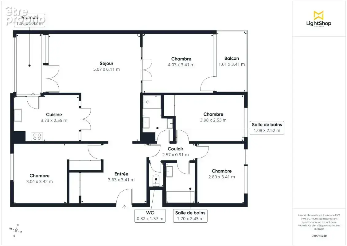 Appartement 5 pièces - 106 m² avec balcon, loggia, place de parking et cave - Rue Danton, Le Kremlin-Bicêtre - photo 3