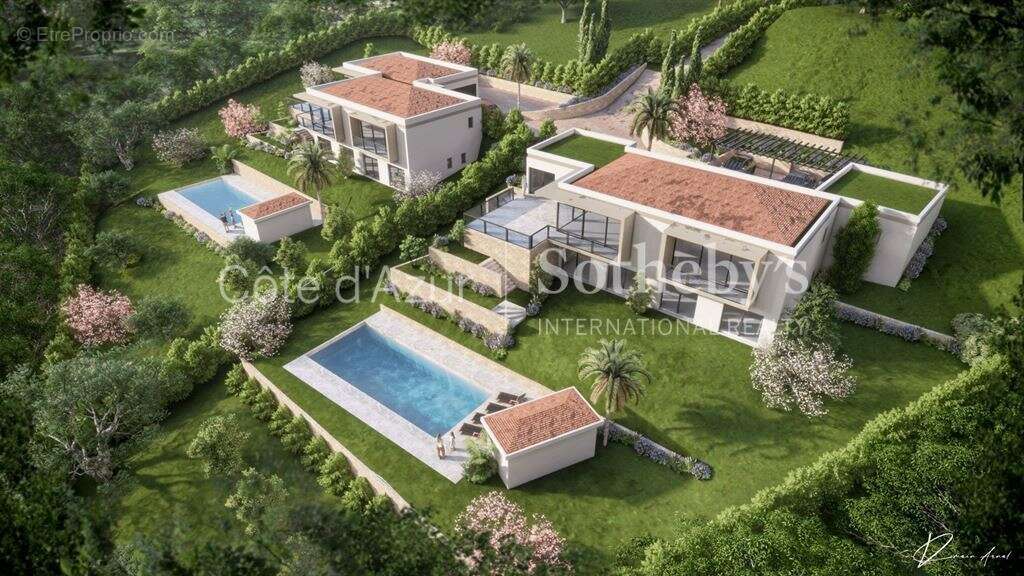 Terrain constructible à vendre à Mougins avec permis purgé pour deux villas de prestige - photo 3