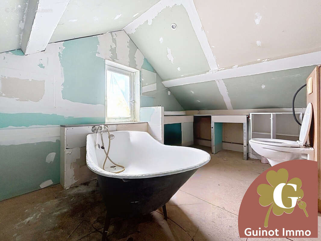 Salle de bain avec WC  - Maison à LA TRINITE-DU-MONT