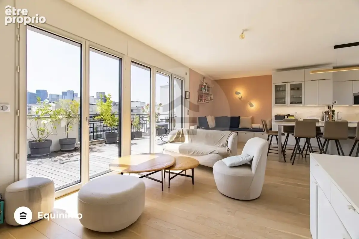 Prestige, duplex 114 m2 avec terrasse de 51m2 en dernier étage immeuble 2022 grand standing Ile de la Jatte - photo 1