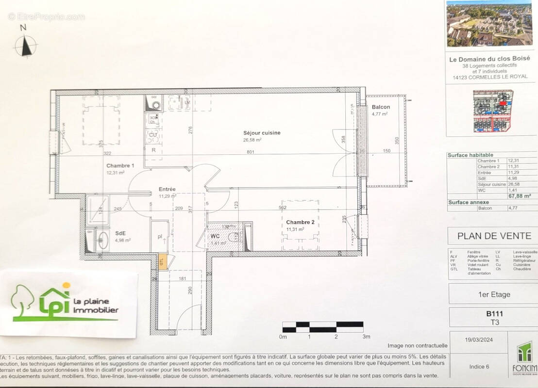 Appartement à CORMELLES-LE-ROYAL