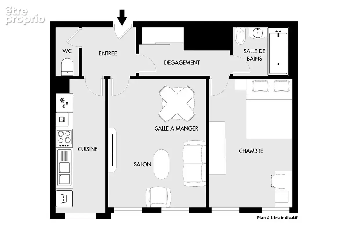 Paris 19 : Appartement 2 pièces 44.55m² - photo 7
