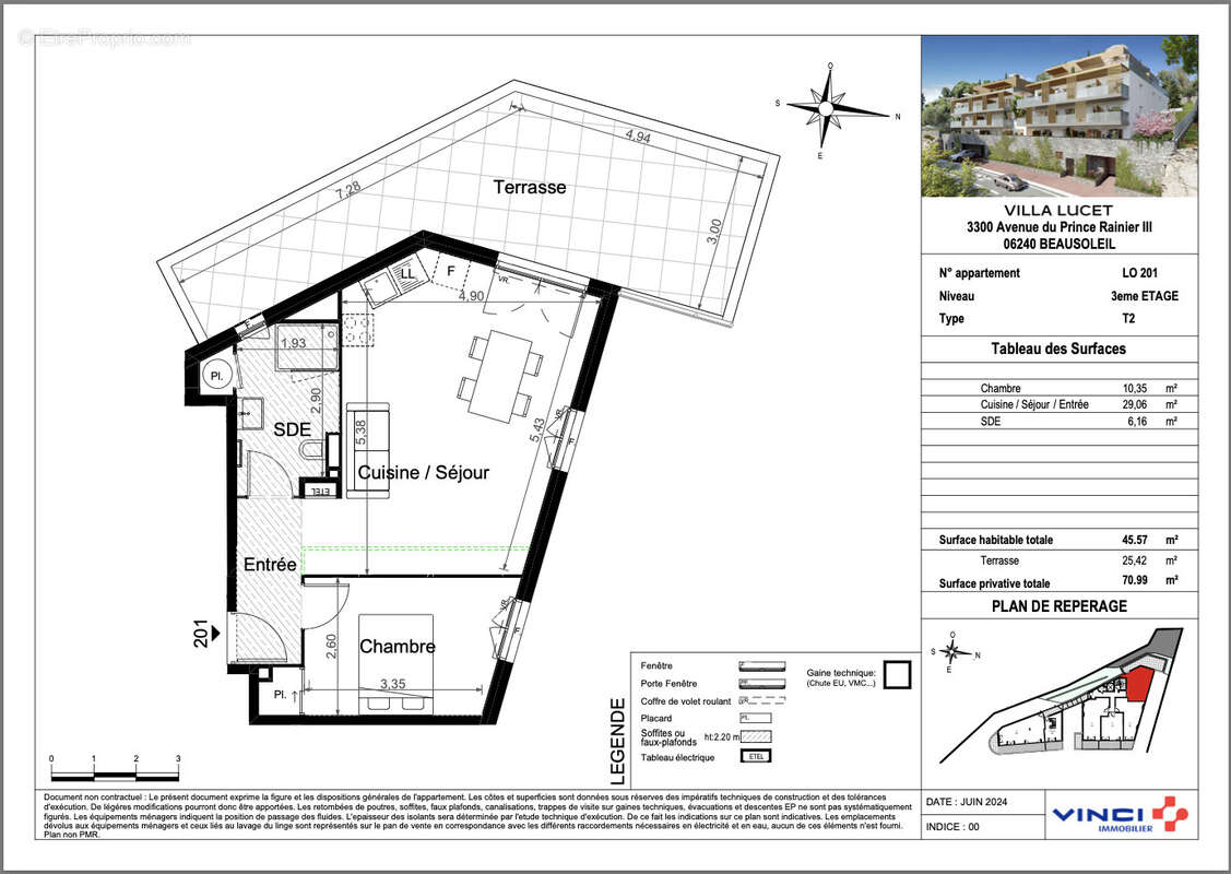Appartement à BEAUSOLEIL