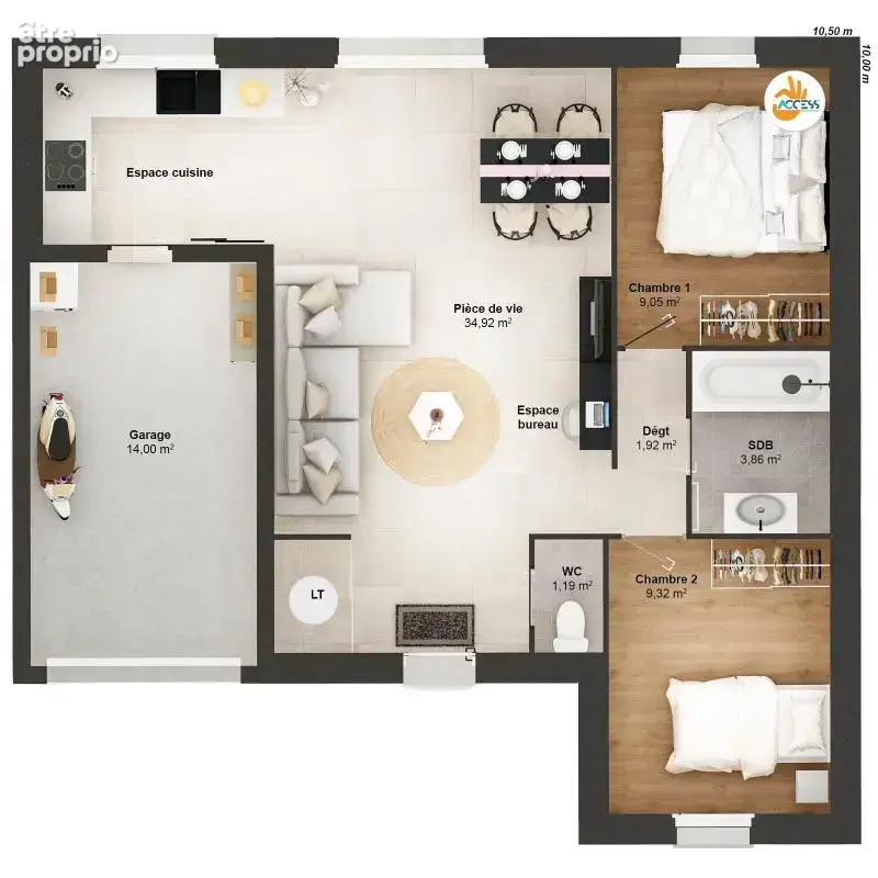Maison 4 pièces 60 m2 - photo 3