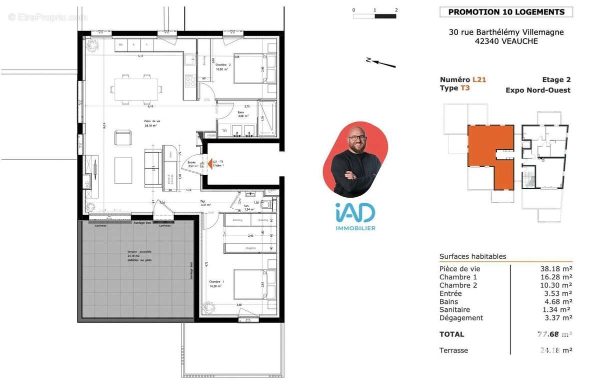 Photo 9 - Appartement à VEAUCHE