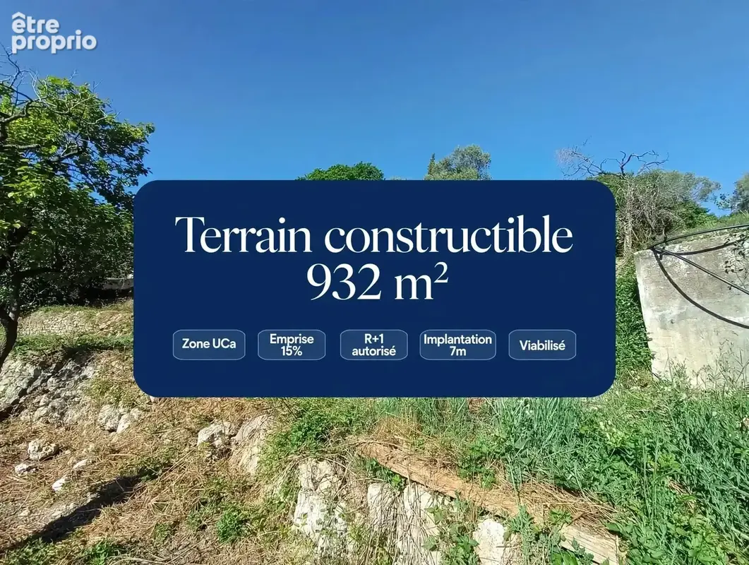 Photo Terrain à Vallauris au prix de 549 000€