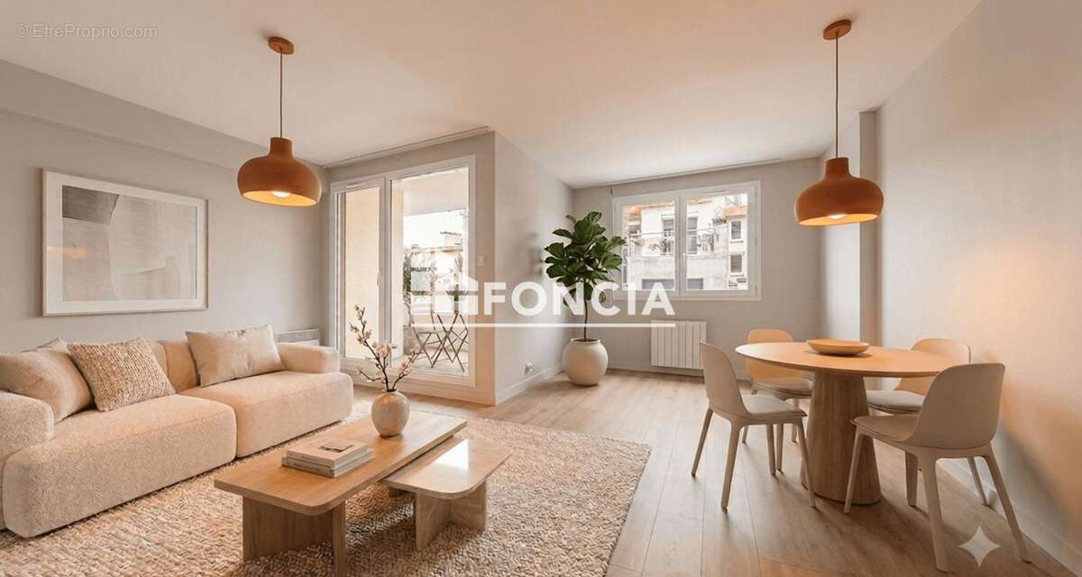 Grand T2 traversant avec balcon, parking et cave - photo 2