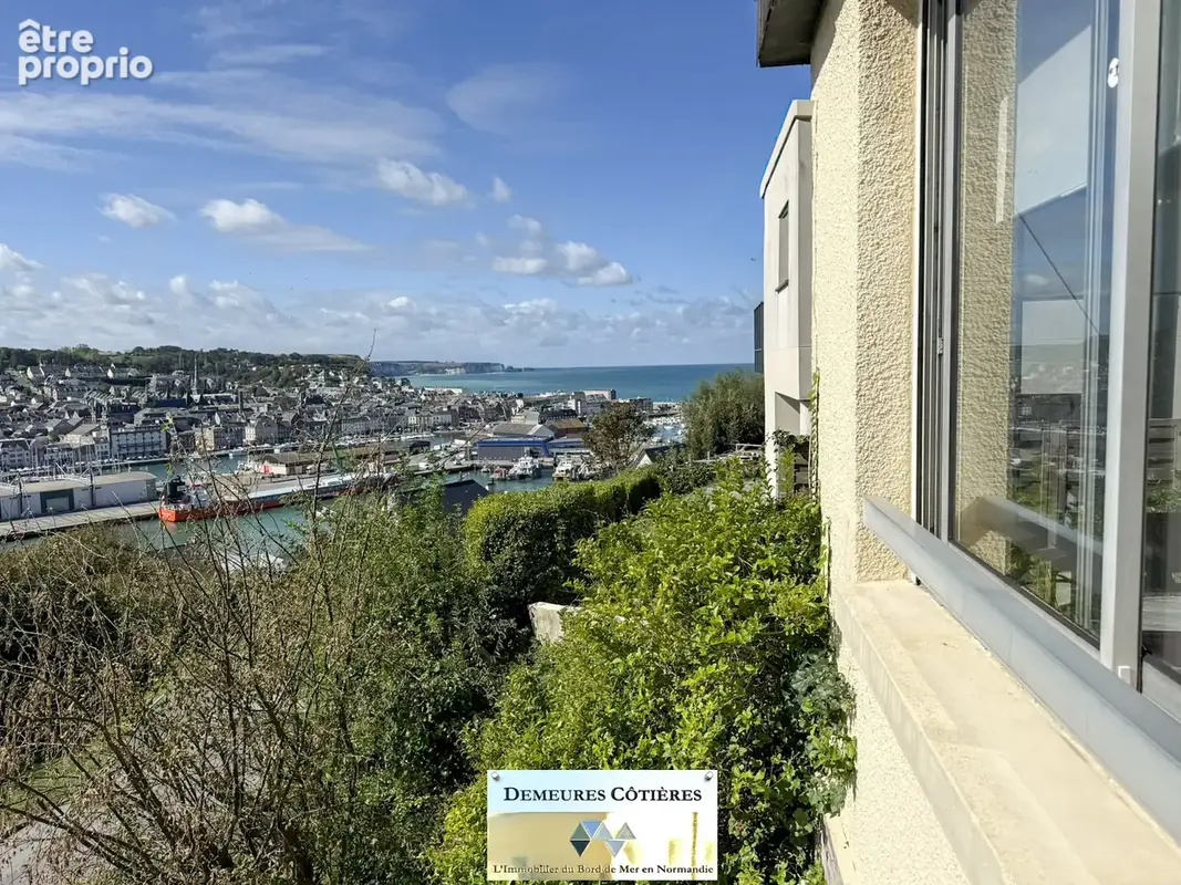 Fécamp   côte de la vierge   panorama sur la mer, le port et la ville - photo 3