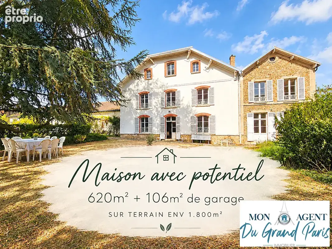 Maison de caractère avec un potentiel de 620m2 et garage 106m2 sur terrain 1800m2 env - a Toussus Le Noble proche Buc Plateau de - photo 1