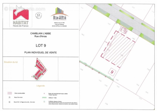 Terrain à CAMBLAIN-L'ABBE