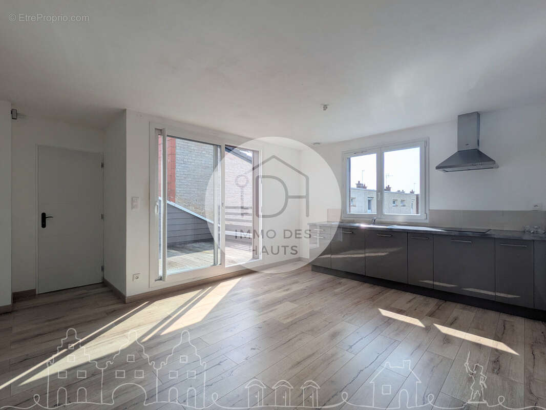 Appartement type 3 traversant, avec terrasse et jardin, à Téteghem - photo 2